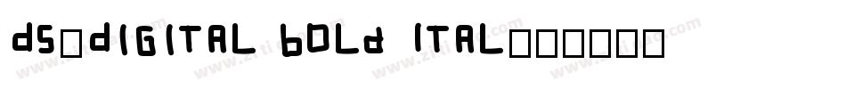 DS-Digital Bold Ital字体转换